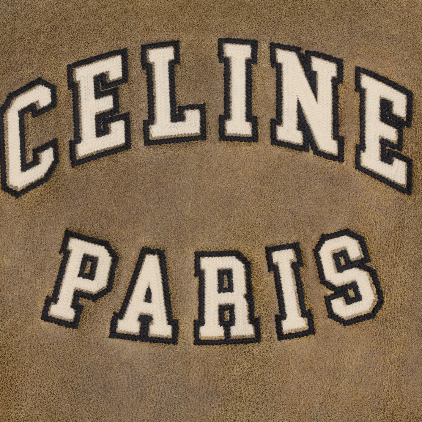 Flash Sale CELINE aviator blouson jacket in vintage shearling ARMYGREEN/HONEY