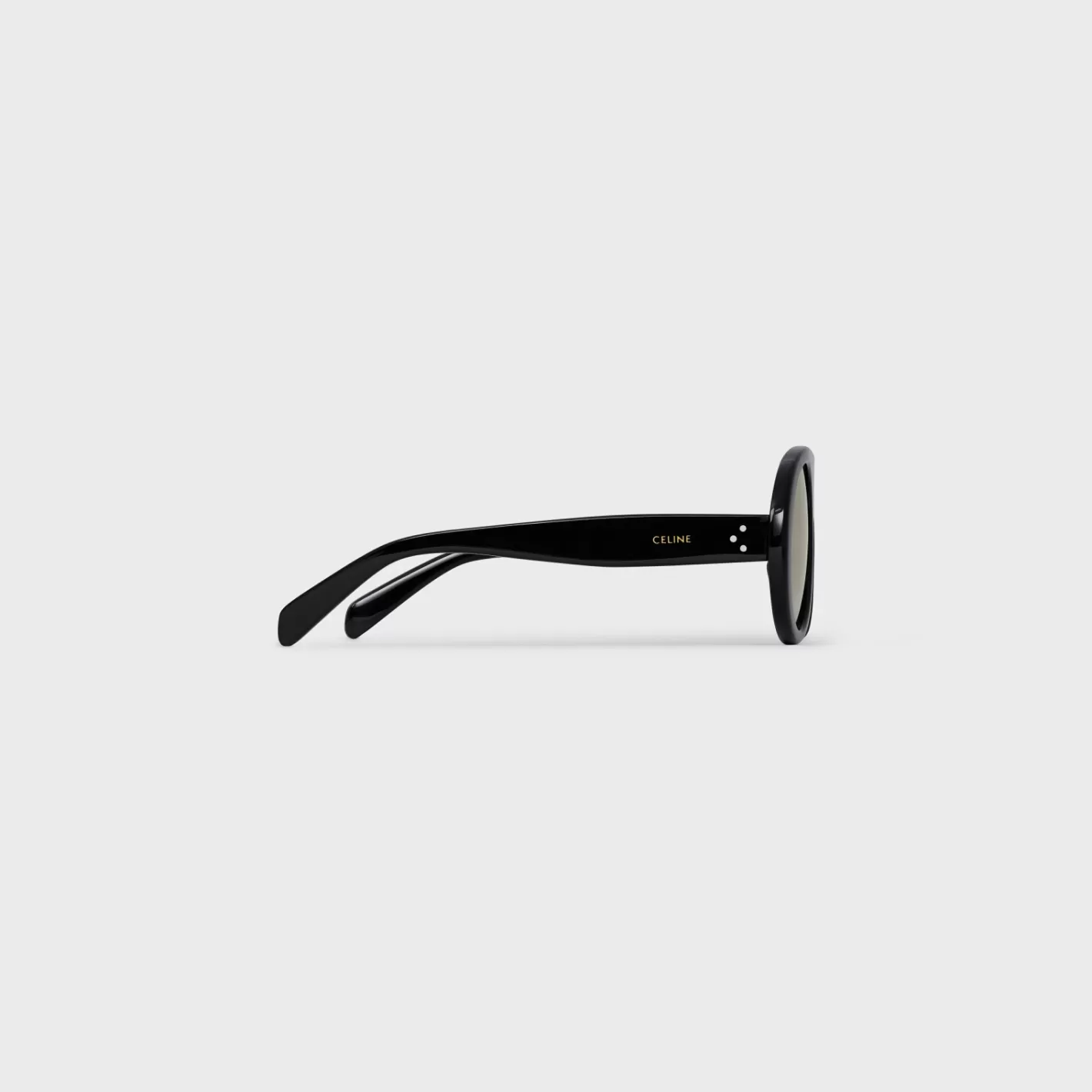 Shop CELINE Aviator S300 Sunglasses in Acetate with Mirror Lenses BLACK