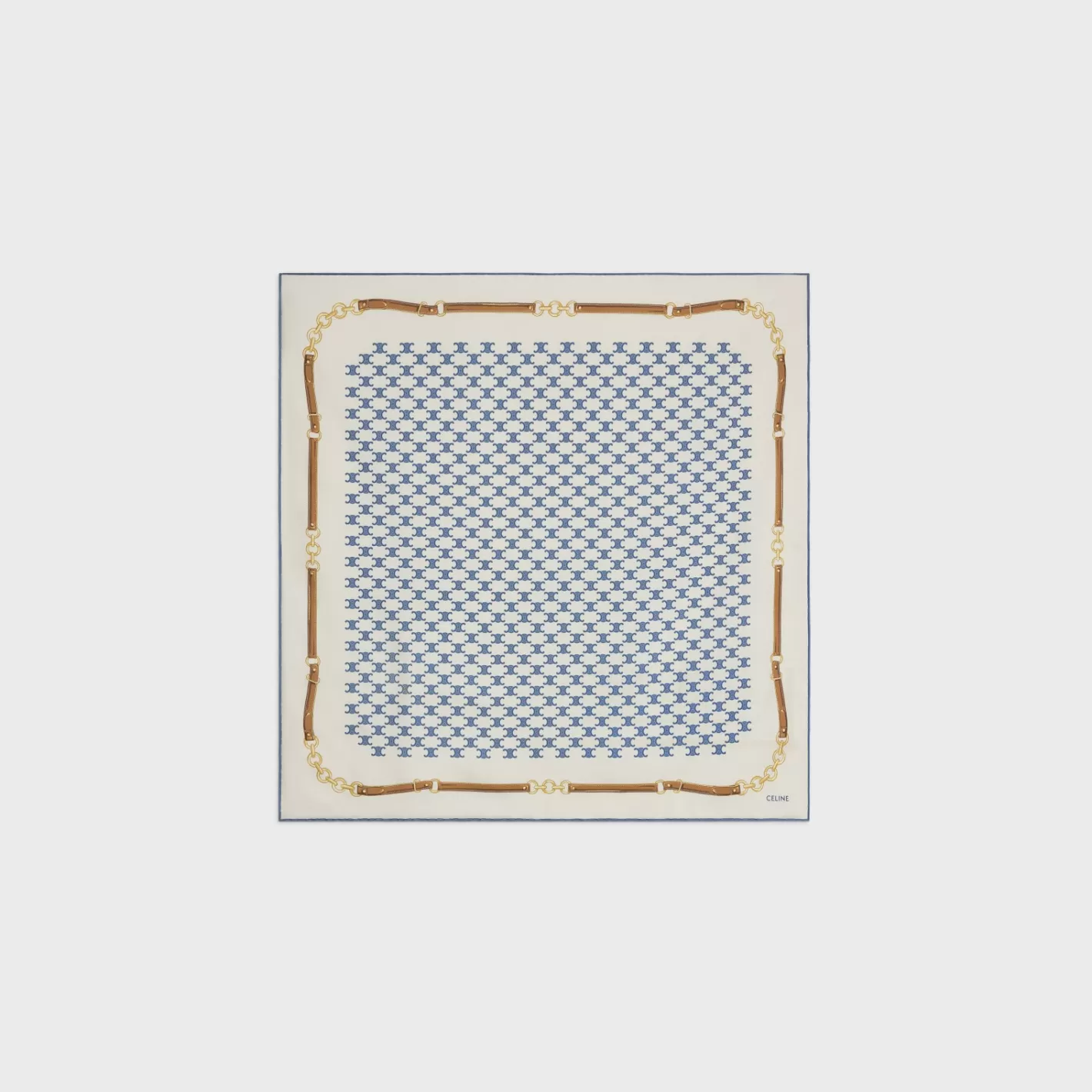 Flash Sale CELINE bandana in heritage silk twill DENIM