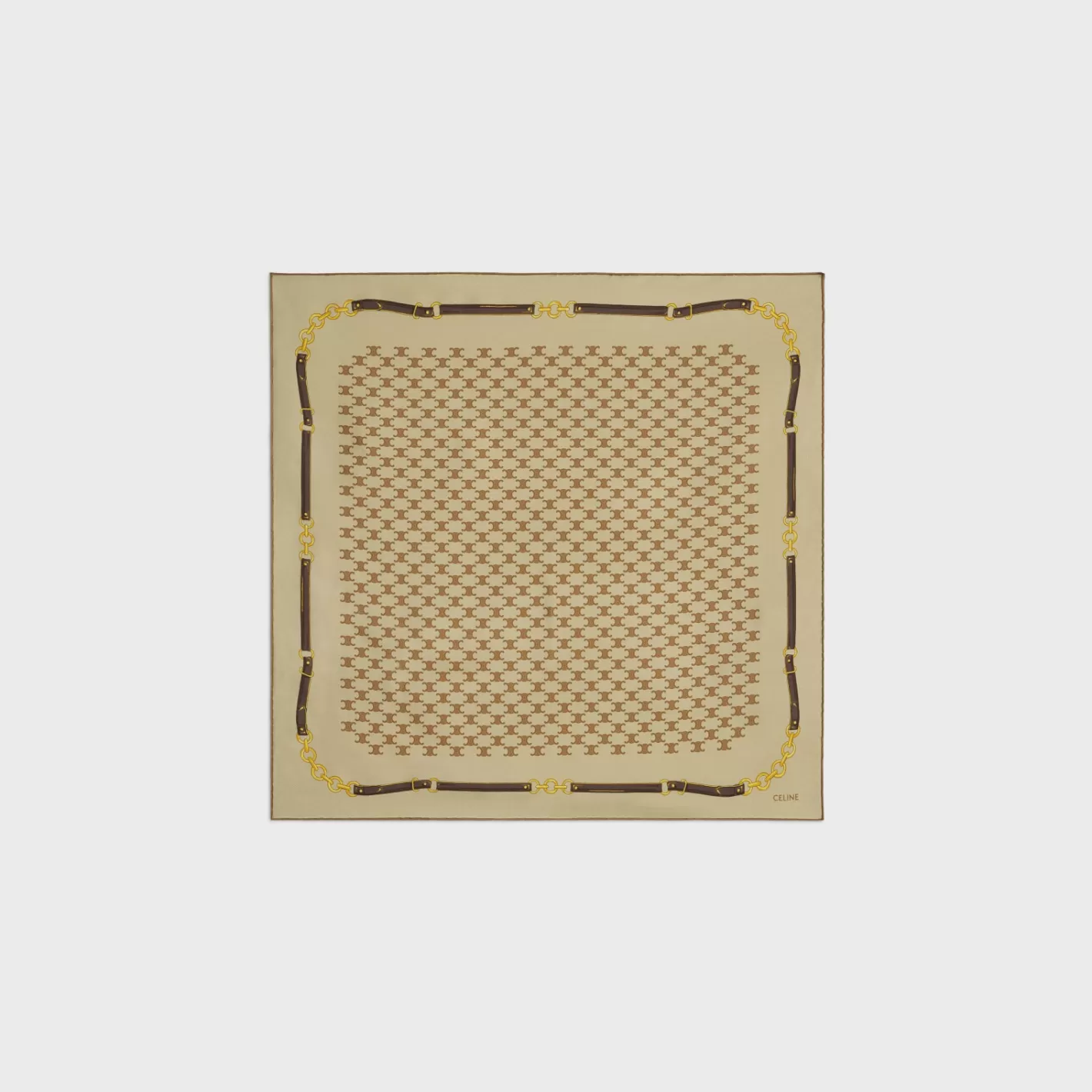 Online CELINE BANDANA IN HERITAGE SILK TWILL BEIGE