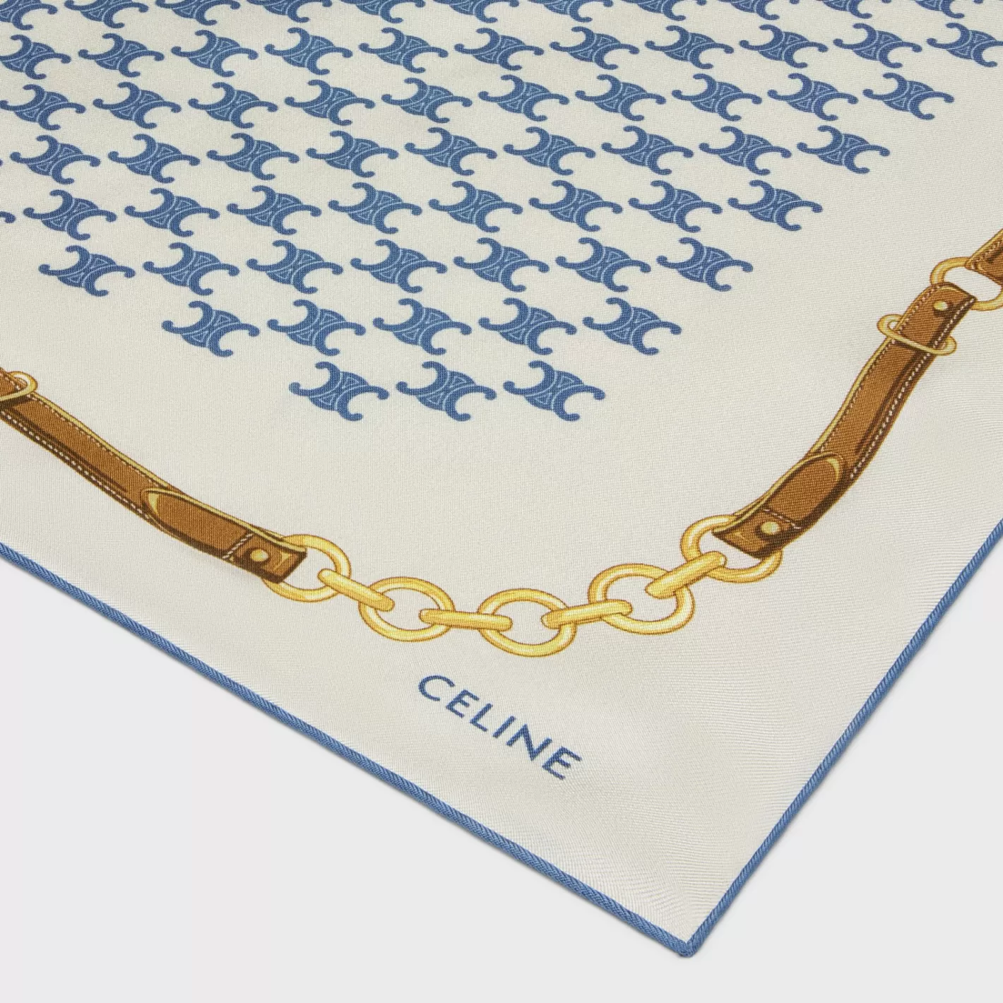 Flash Sale CELINE bandana in heritage silk twill DENIM