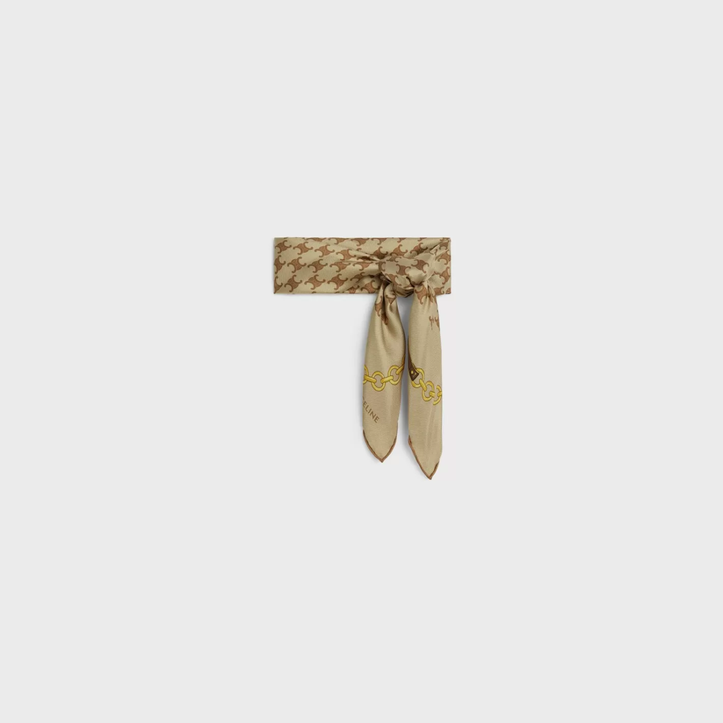 Online CELINE BANDANA IN HERITAGE SILK TWILL BEIGE