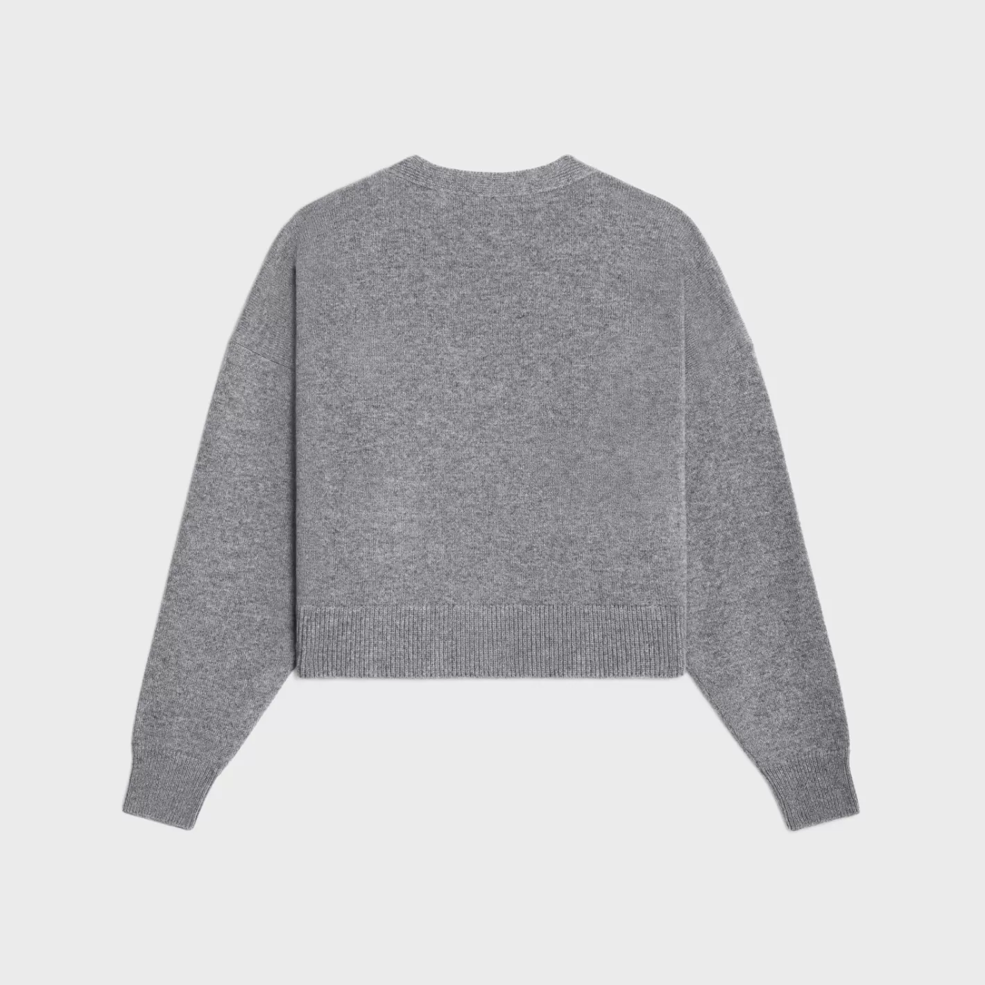 Fashion CELINE cardigan with gourmettes in heritage cashmere GREY