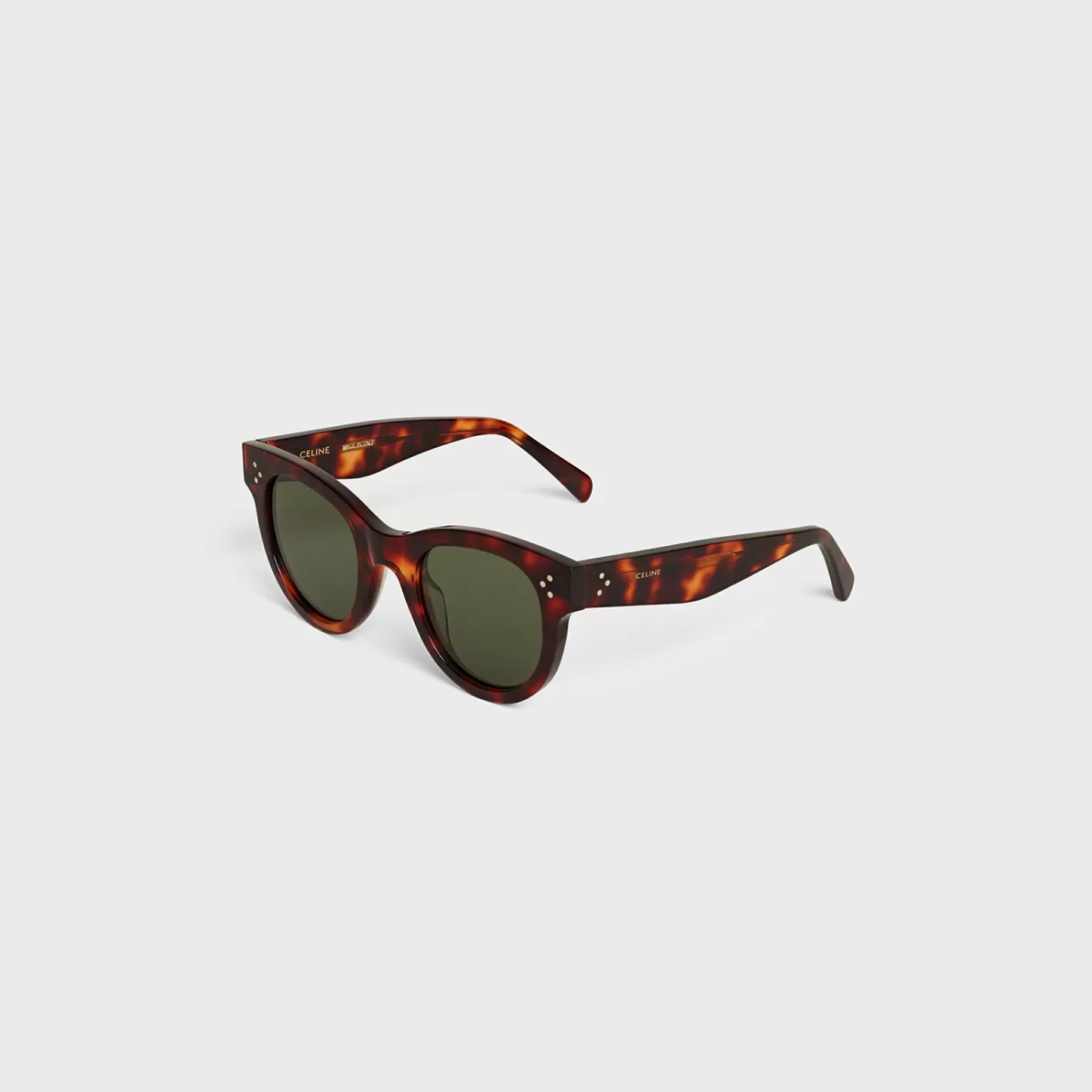 Online CELINE Cat Eye S003 Sunglasses in Acetate with Mineral Glass Lenses DarkHavana