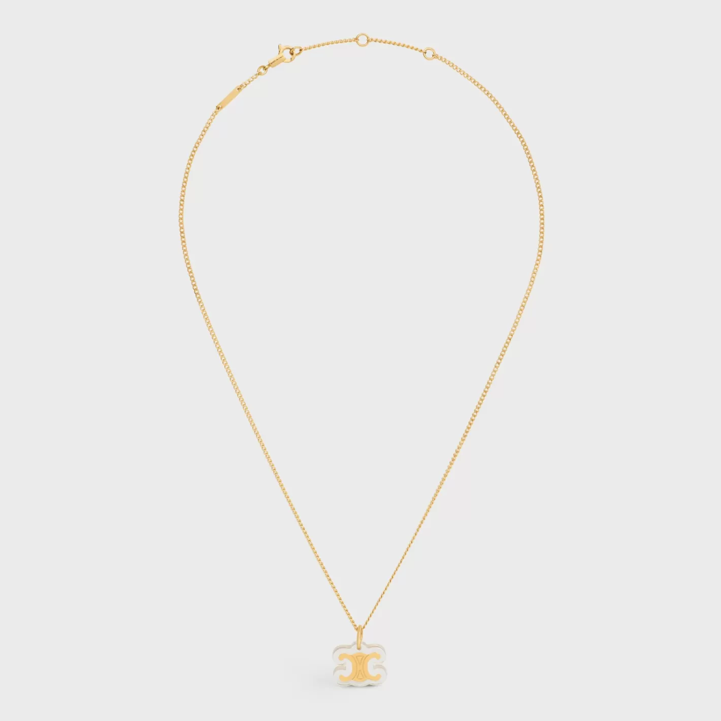 Fashion CELINE Glaçon Necklace in Brass with finish and Resin GOLD