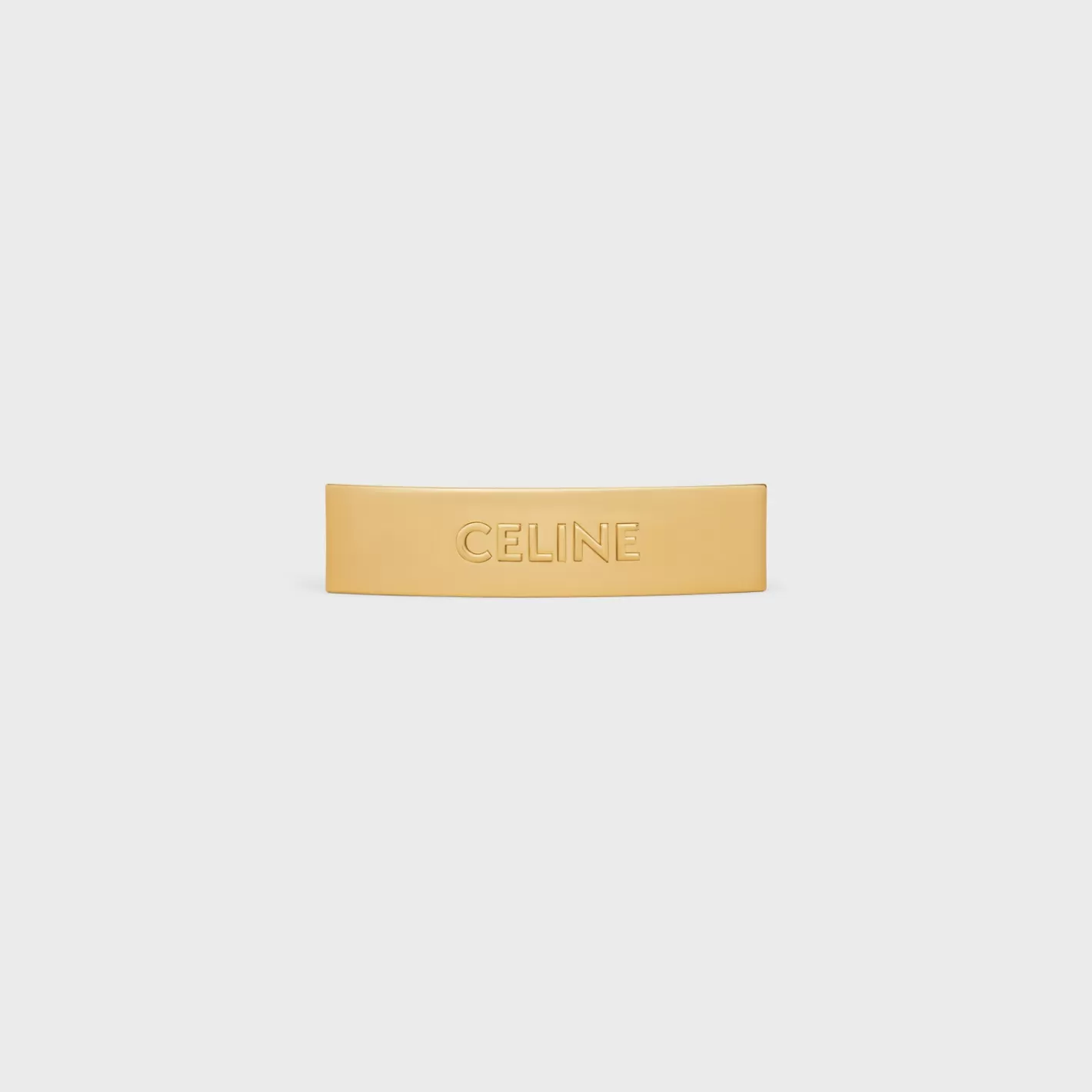 Fashion CELINE Hair Clip in Brass and Steel with Finish GOLD
