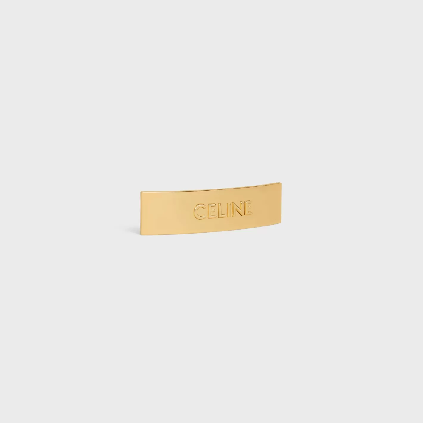 Fashion CELINE Hair Clip in Brass and Steel with Finish GOLD