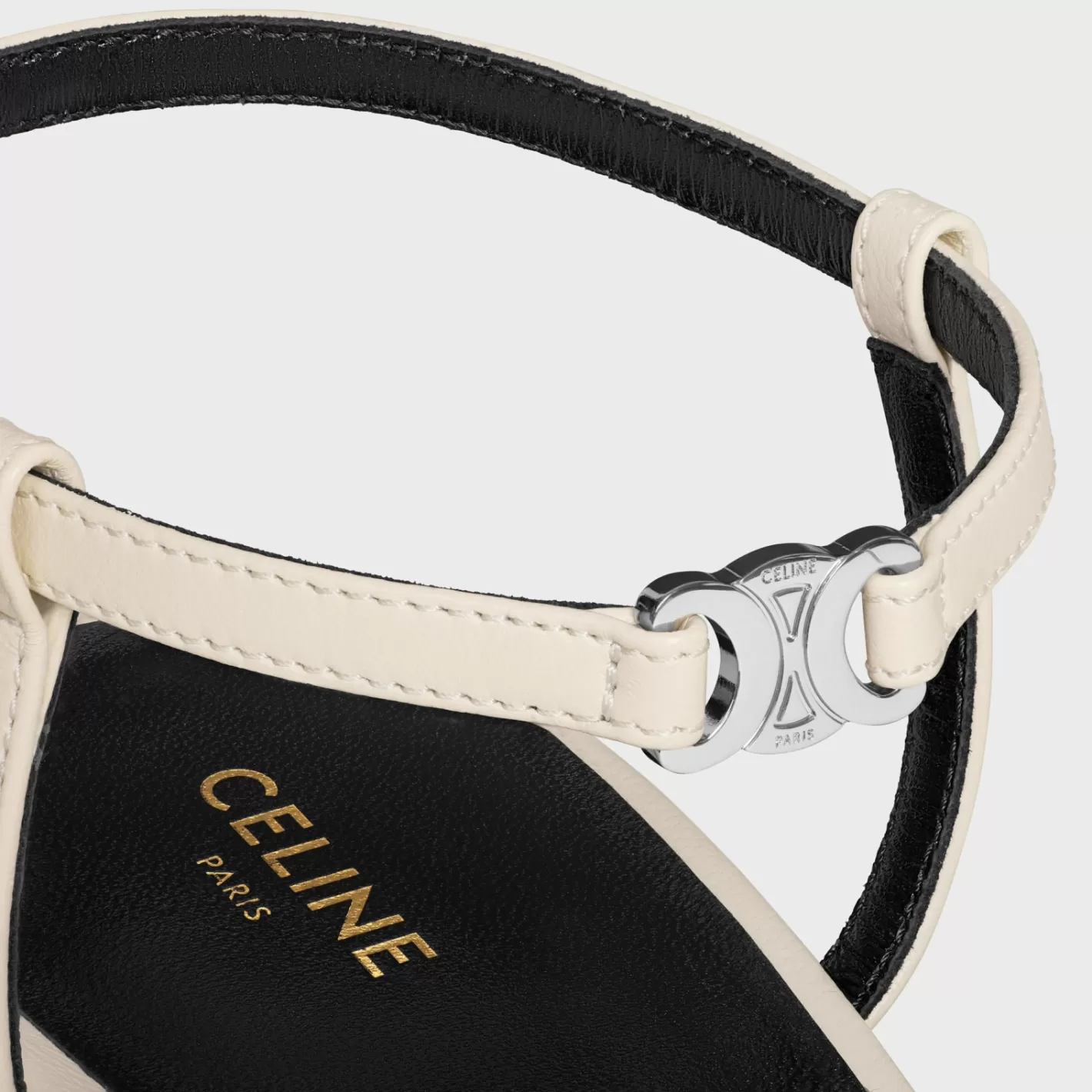Cheap CELINE KITTEN STRAP PUMP in SUEDE GOATSKIN WITH STRASS & LAMBSKIN MILK