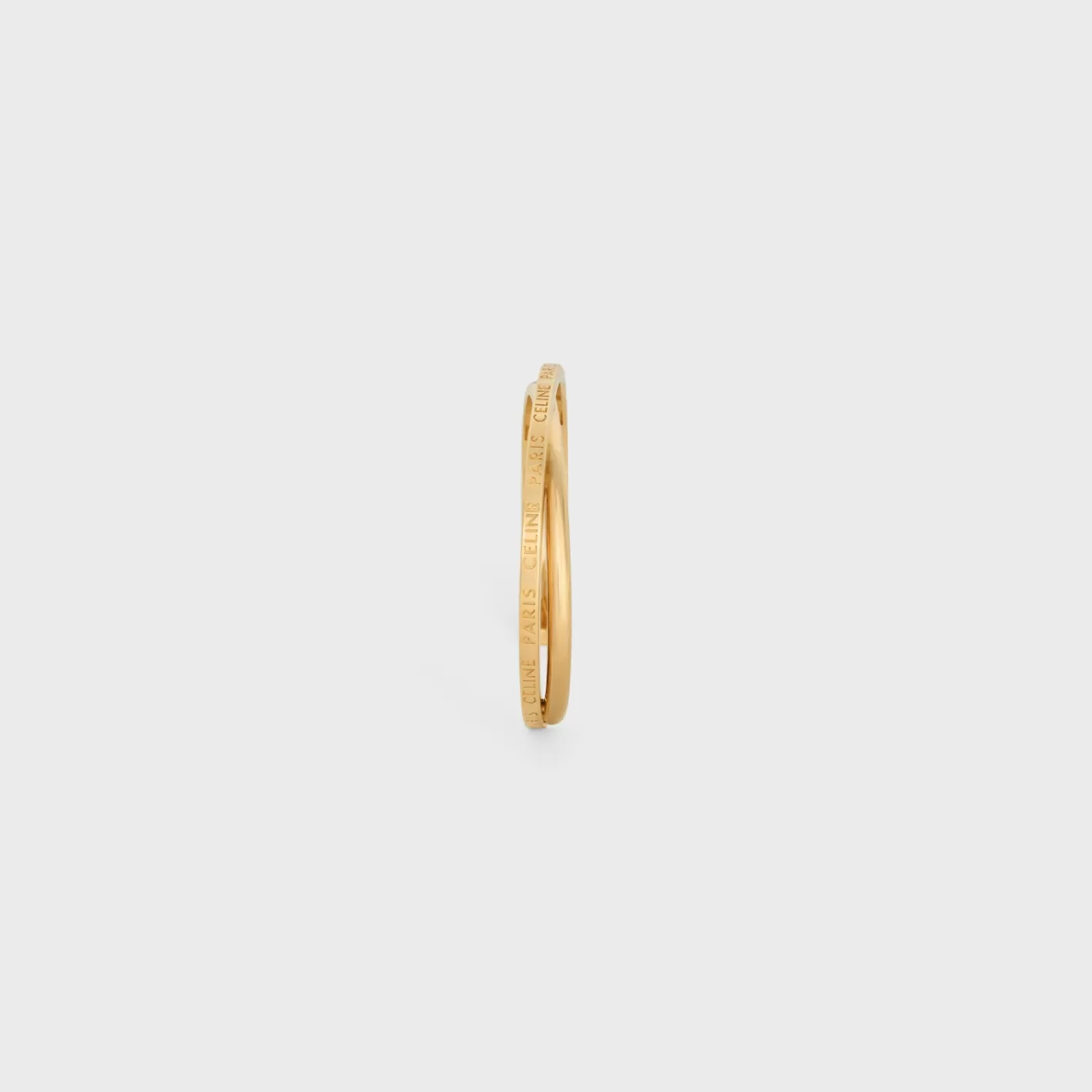 Cheap CELINE Paris Double Thin Cuff in Brass with Finish GOLD