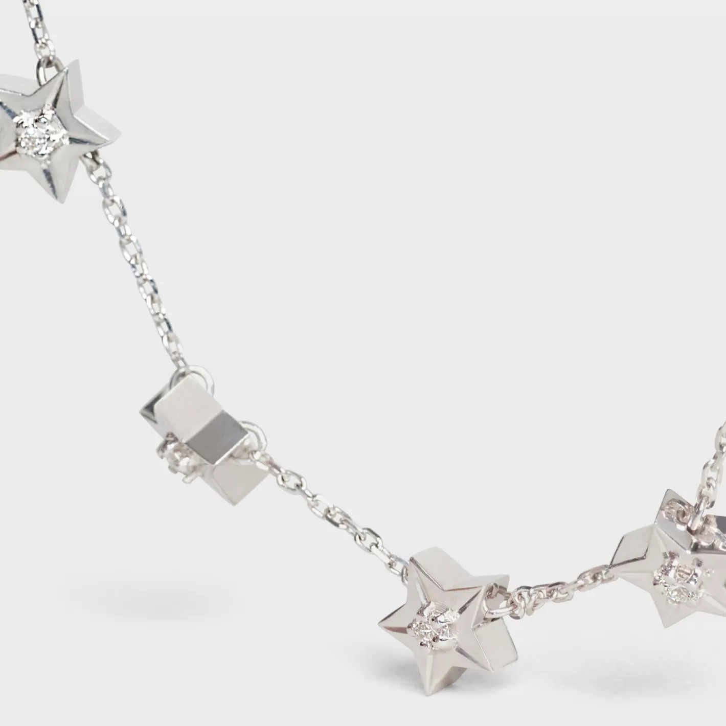 Discount CELINE Etoile Multi Stars Bracelet in White Gold and Diamonds WhiteGoldandWhite