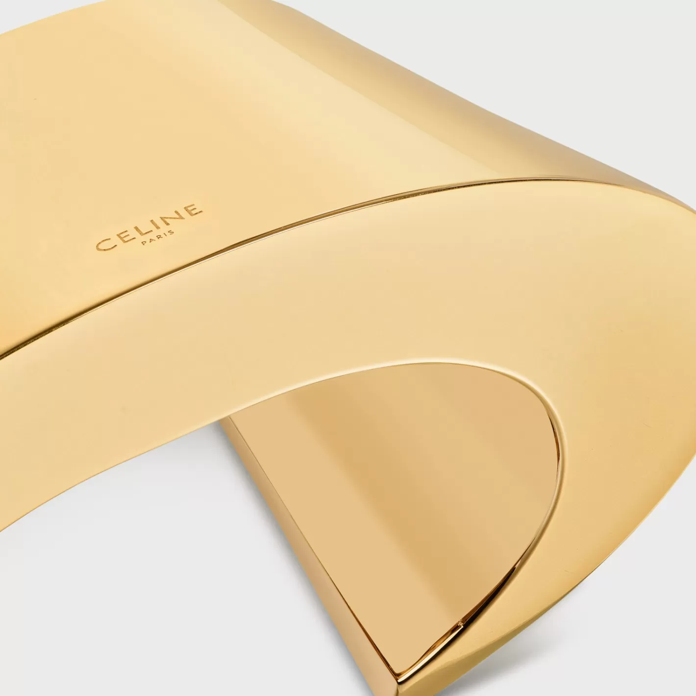 Cheap CELINE Formes Abstraites Pyramid Cuff in Brass with Finish GOLD