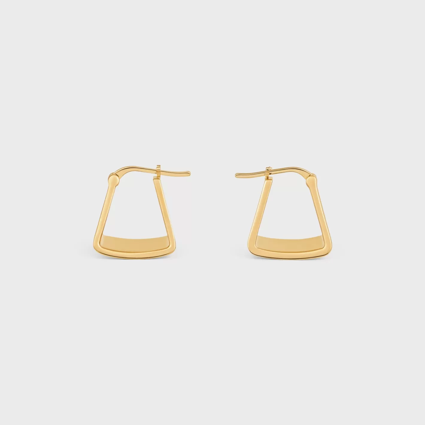 Best CELINE Formes Abstraites Pyramid Hoops in Brass with Finish GOLD
