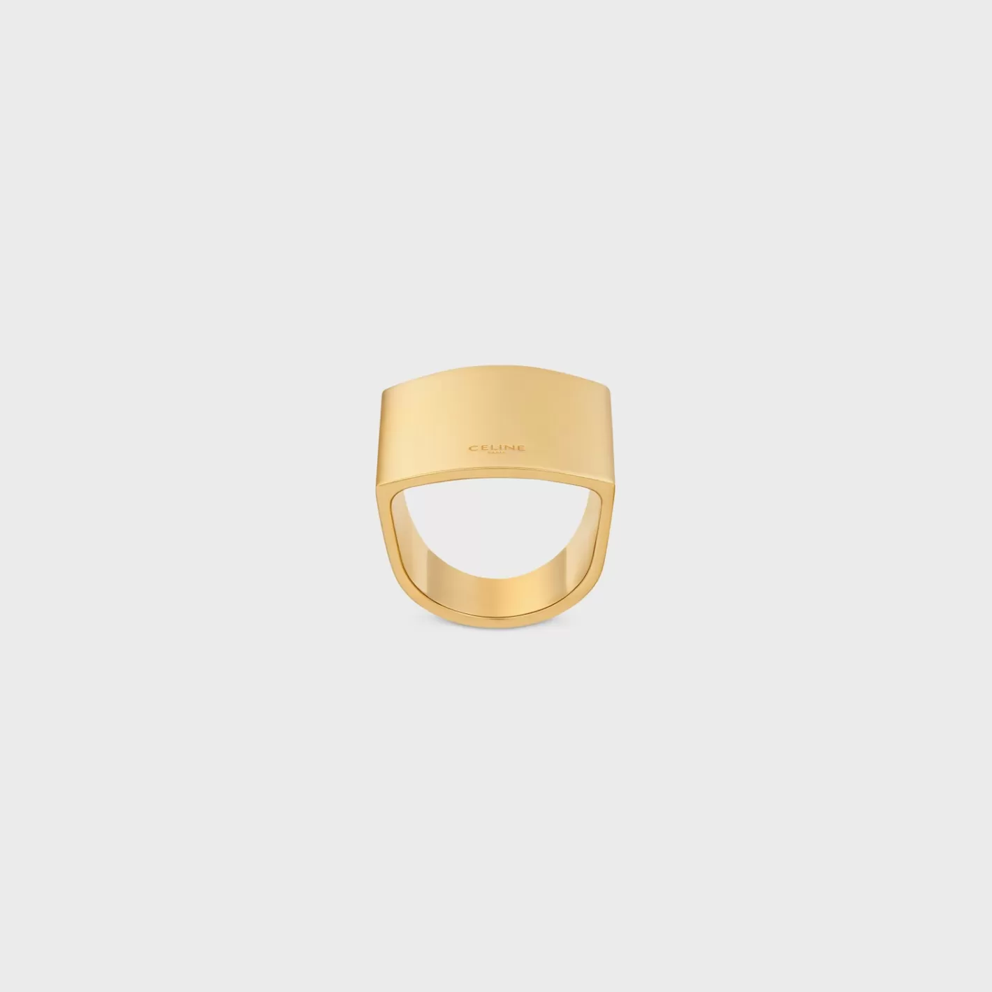 Hot CELINE Formes Abstraites Pyramid Ring in Brass with Finish GOLD