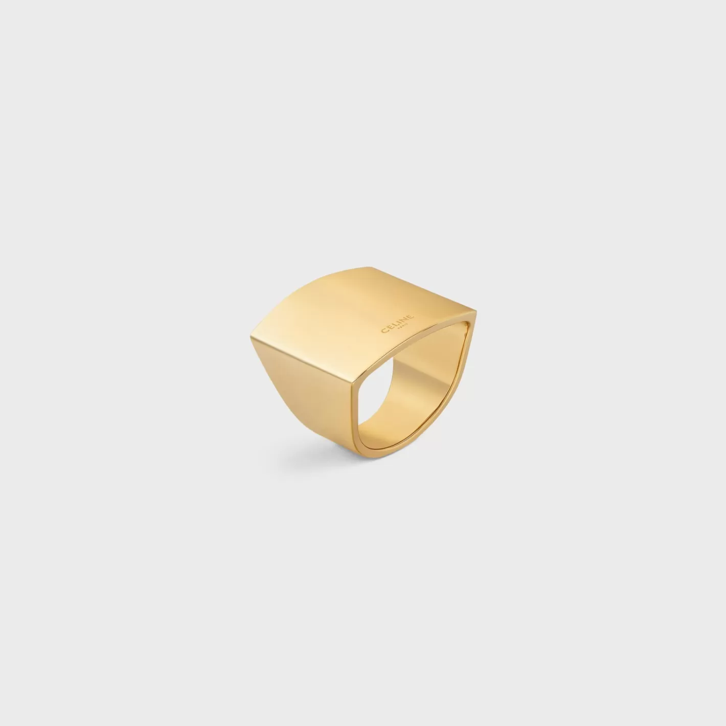 Hot CELINE Formes Abstraites Pyramid Ring in Brass with Finish GOLD