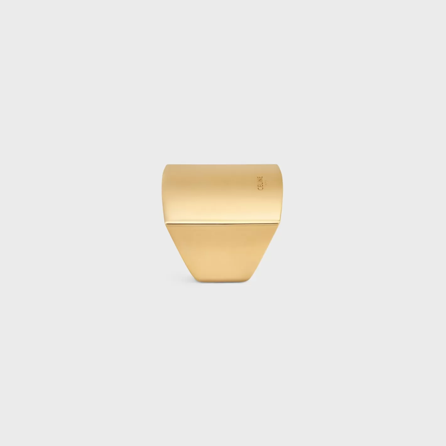 Hot CELINE Formes Abstraites Pyramid Ring in Brass with Finish GOLD