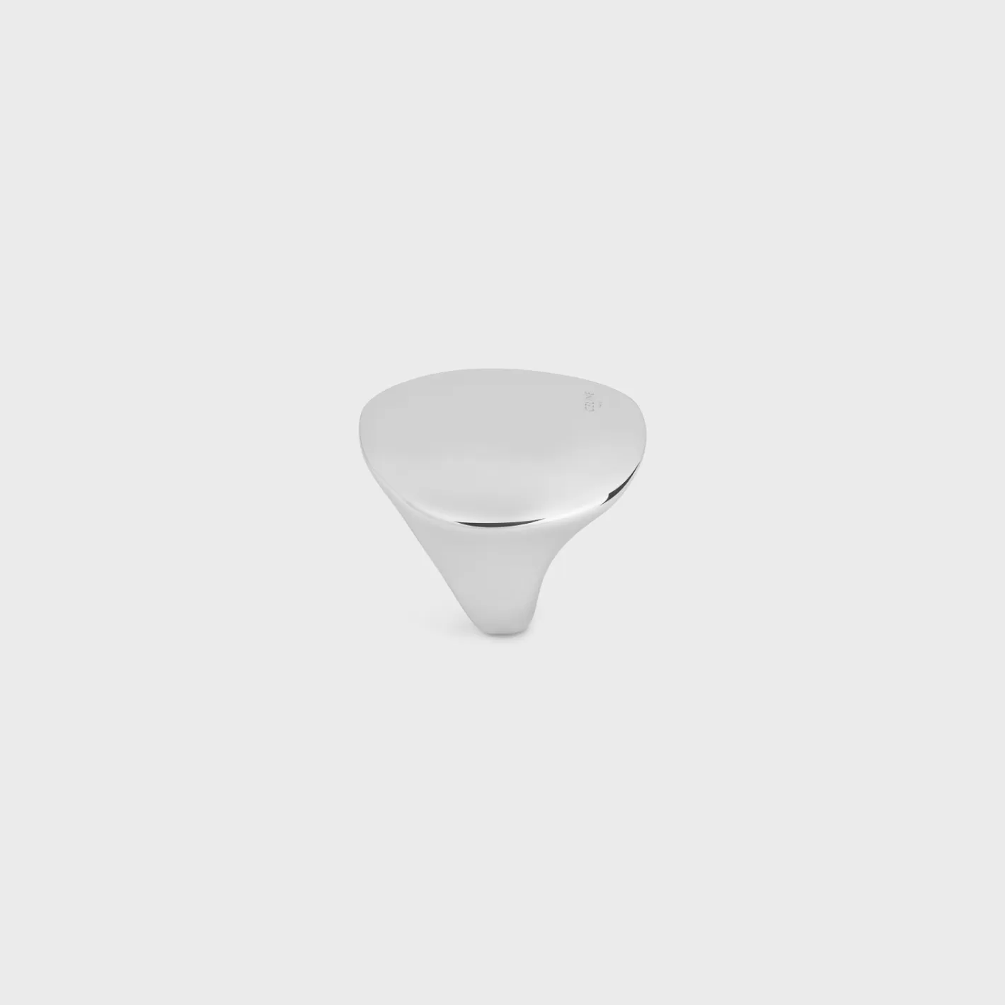 Cheap CELINE Formes Abstraites Sphere Ring in Brass with Rhodium Finish SILVER