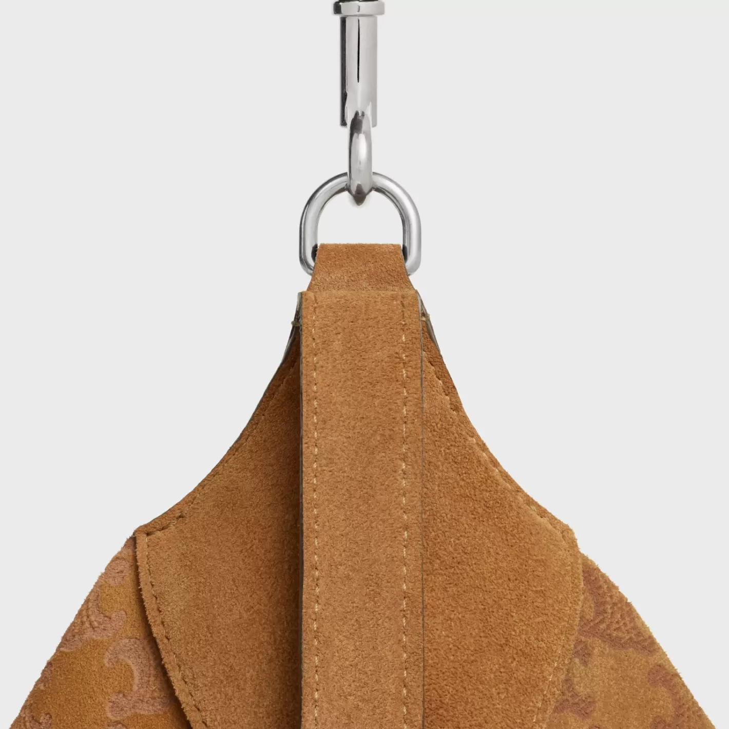 Best Sale CELINE Large Strap Romy in SUEDE CALFSKIN WITH TRIOMPHE ALL OVER HAVANA