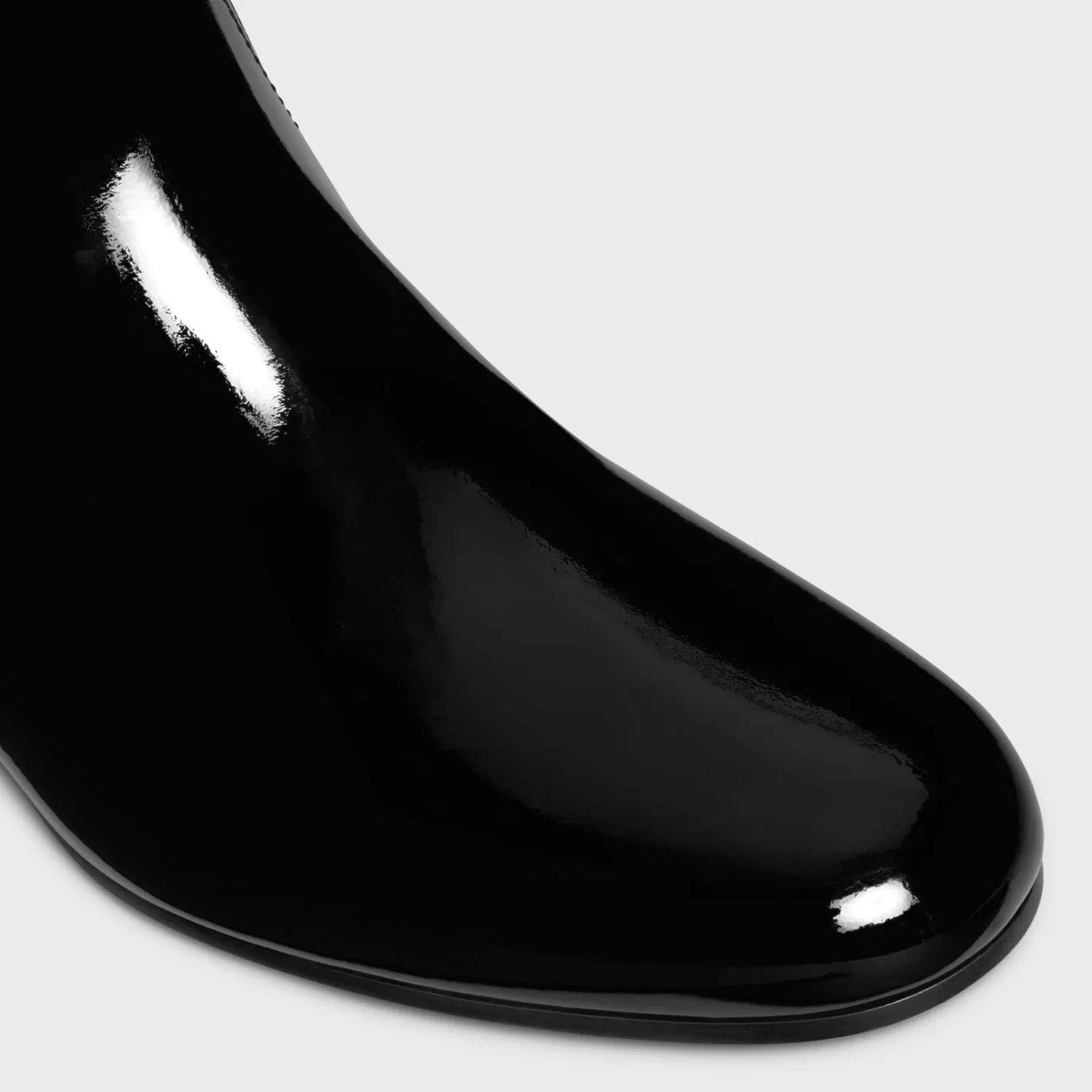 Store CELINE LES BOTTES TRIOMPHE UNDER THE KNEE BOOT in PATENT CALFSKIN BLACK