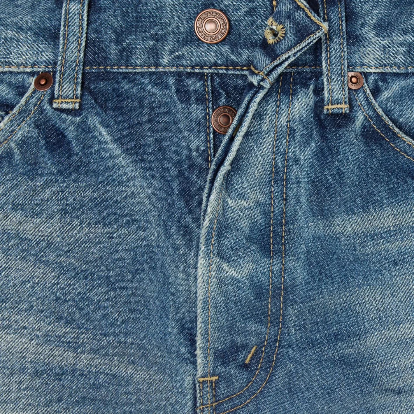 Outlet CELINE Lou jeans in vintage union wash denim VINTAGEUNIONWASH
