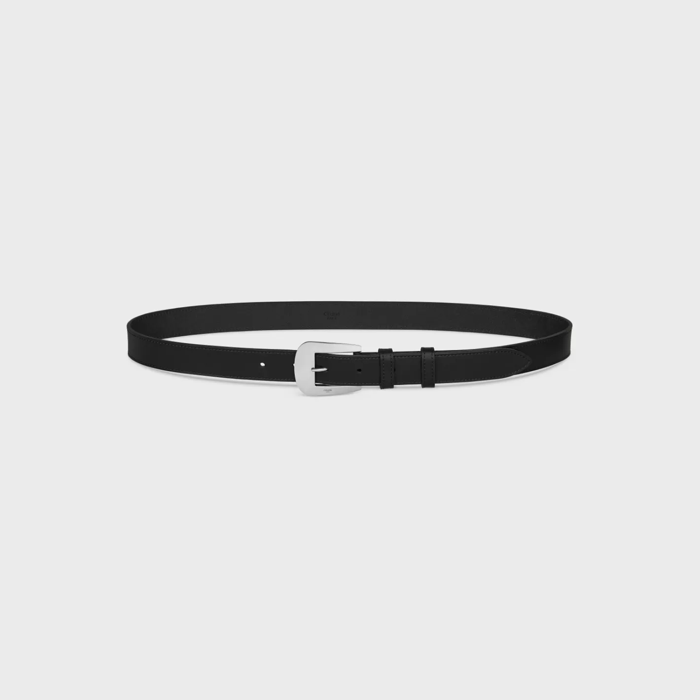 Outlet CELINE Medium Marco Belt in VINTAGE CALFSKIN BLACK