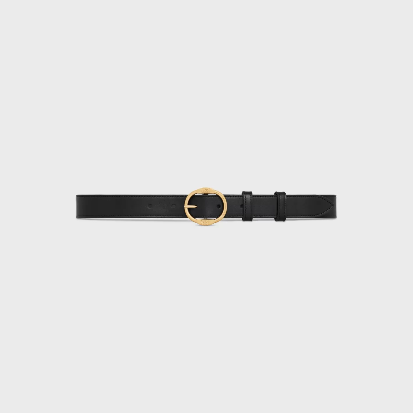 Discount CELINE MEDIUM TWIN TRIOMPHE BELT in VINTAGE CALFSKIN BLACK
