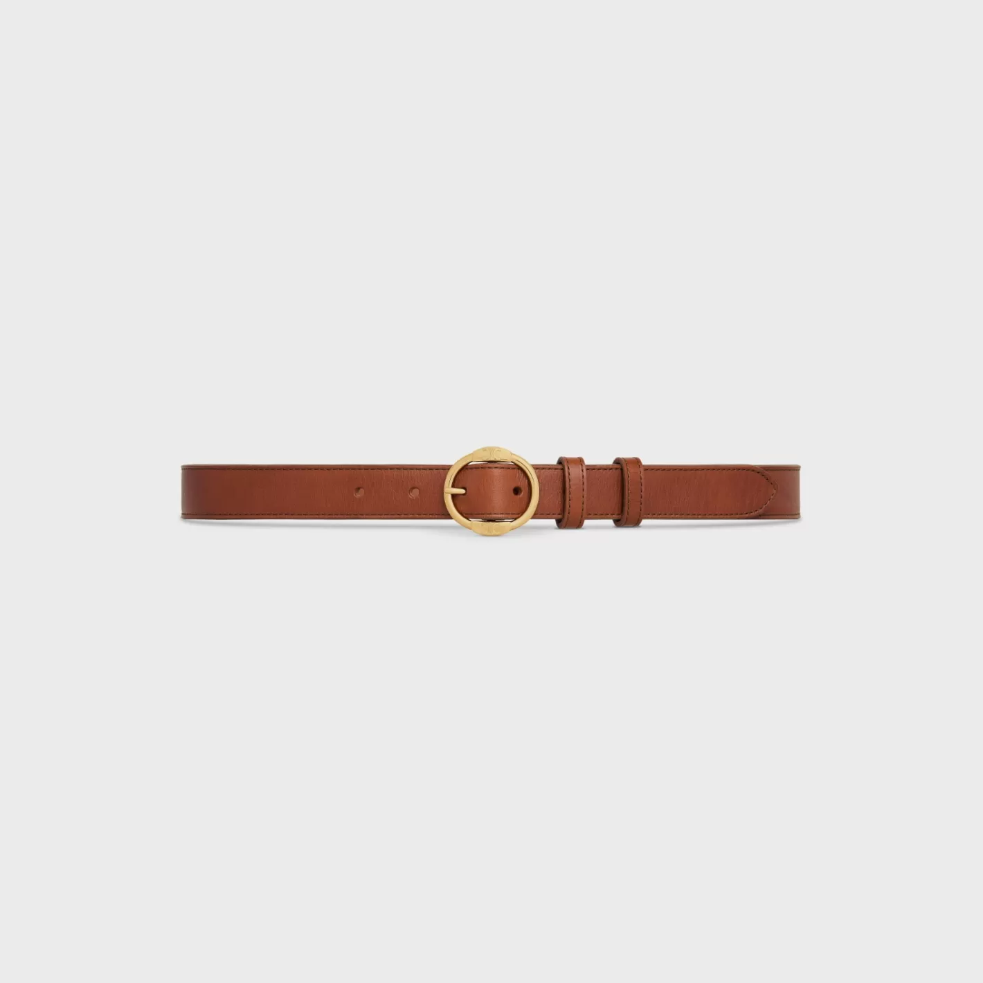 Cheap CELINE MEDIUM TWIN TRIOMPHE BELT in VINTAGE CALFSKIN CAMEL