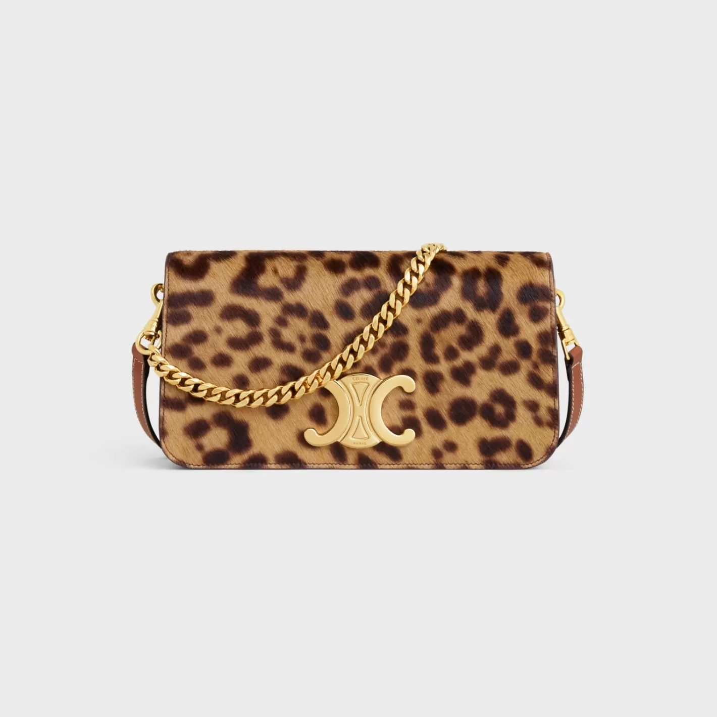 Cheap CELINE MULTIPOCHETTE in PONY CALFSKIN WITH PRINT LEOPARD