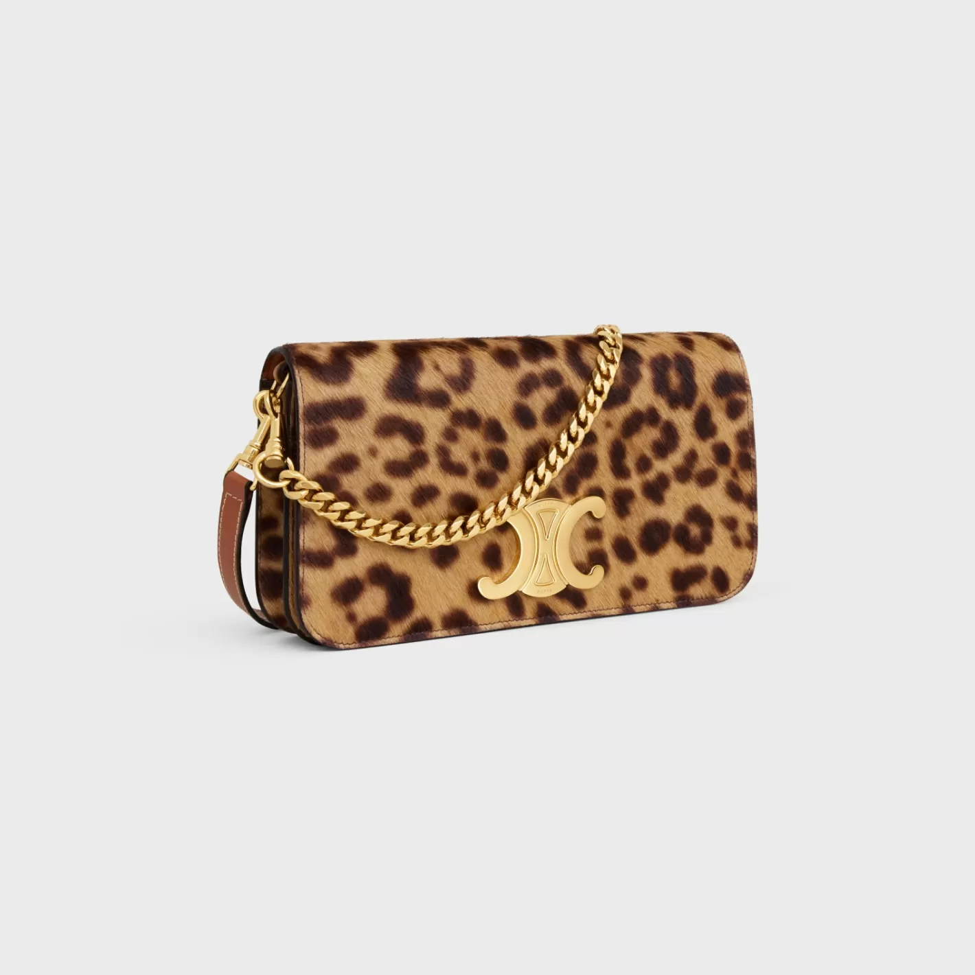 Cheap CELINE MULTIPOCHETTE in PONY CALFSKIN WITH PRINT LEOPARD