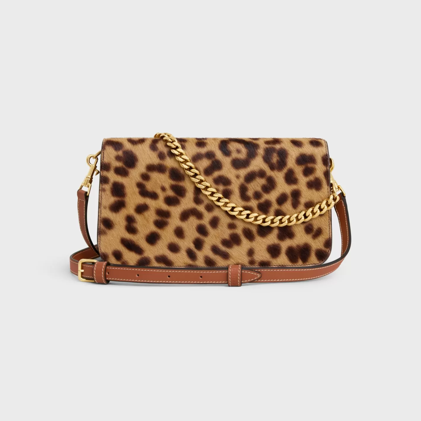 Cheap CELINE MULTIPOCHETTE in PONY CALFSKIN WITH PRINT LEOPARD