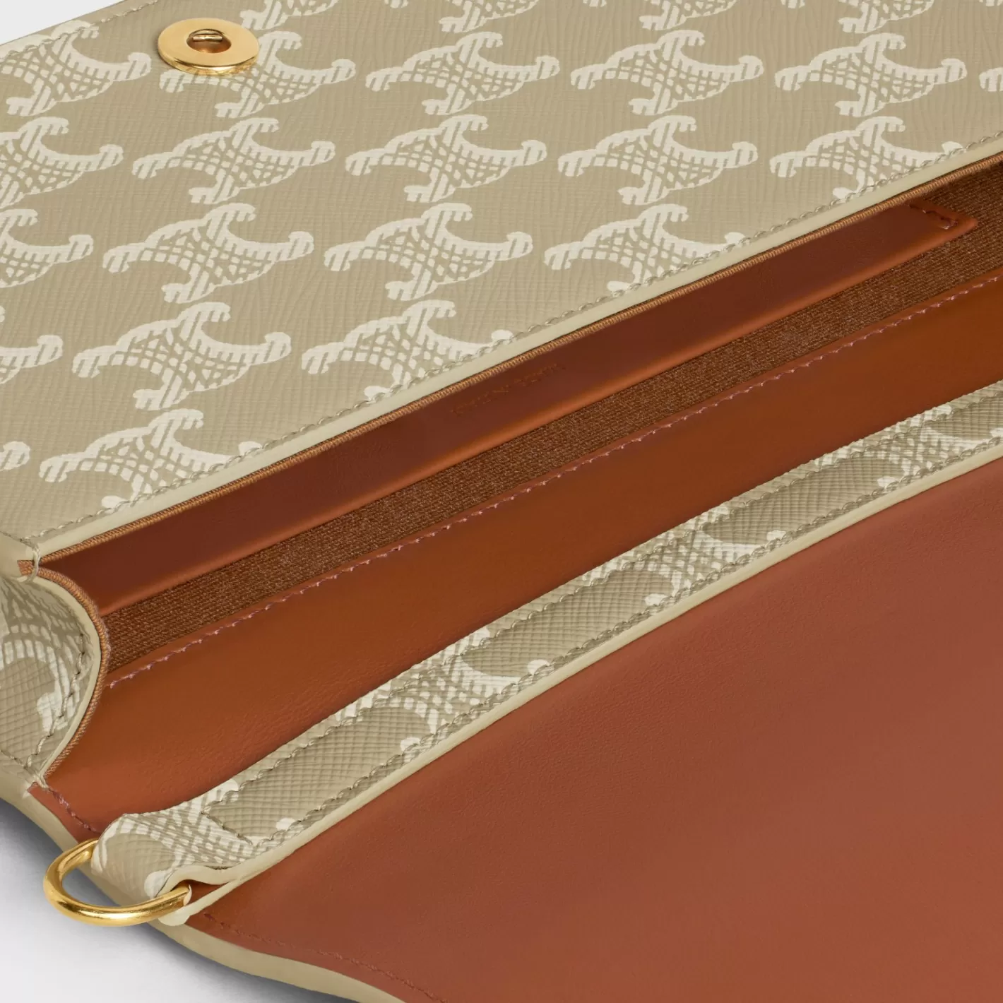 Cheap CELINE MULTIPOCHETTE in TRIOMPHE CANVAS AND CALFSKIN GREGE