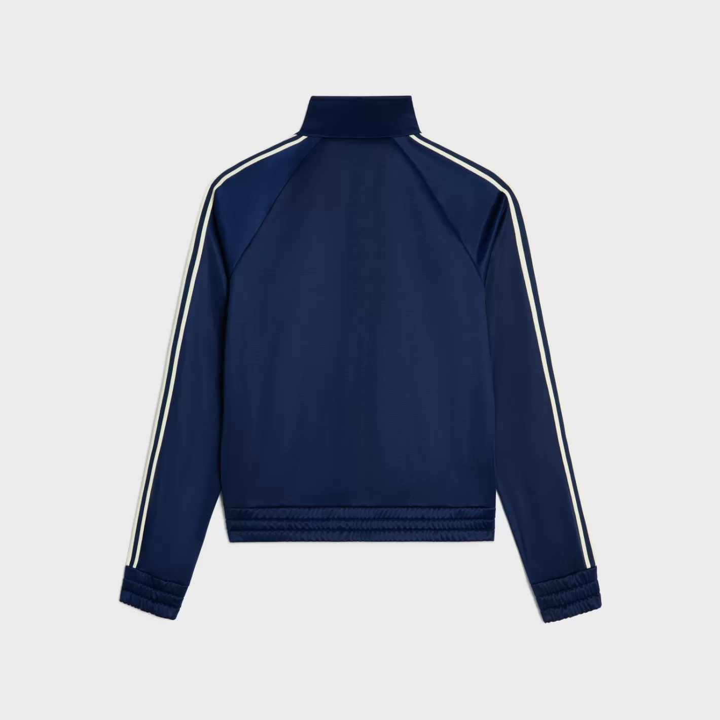 Fashion CELINE tracksuit jacket in vintage double jersey NAVY/OFFWHITE
