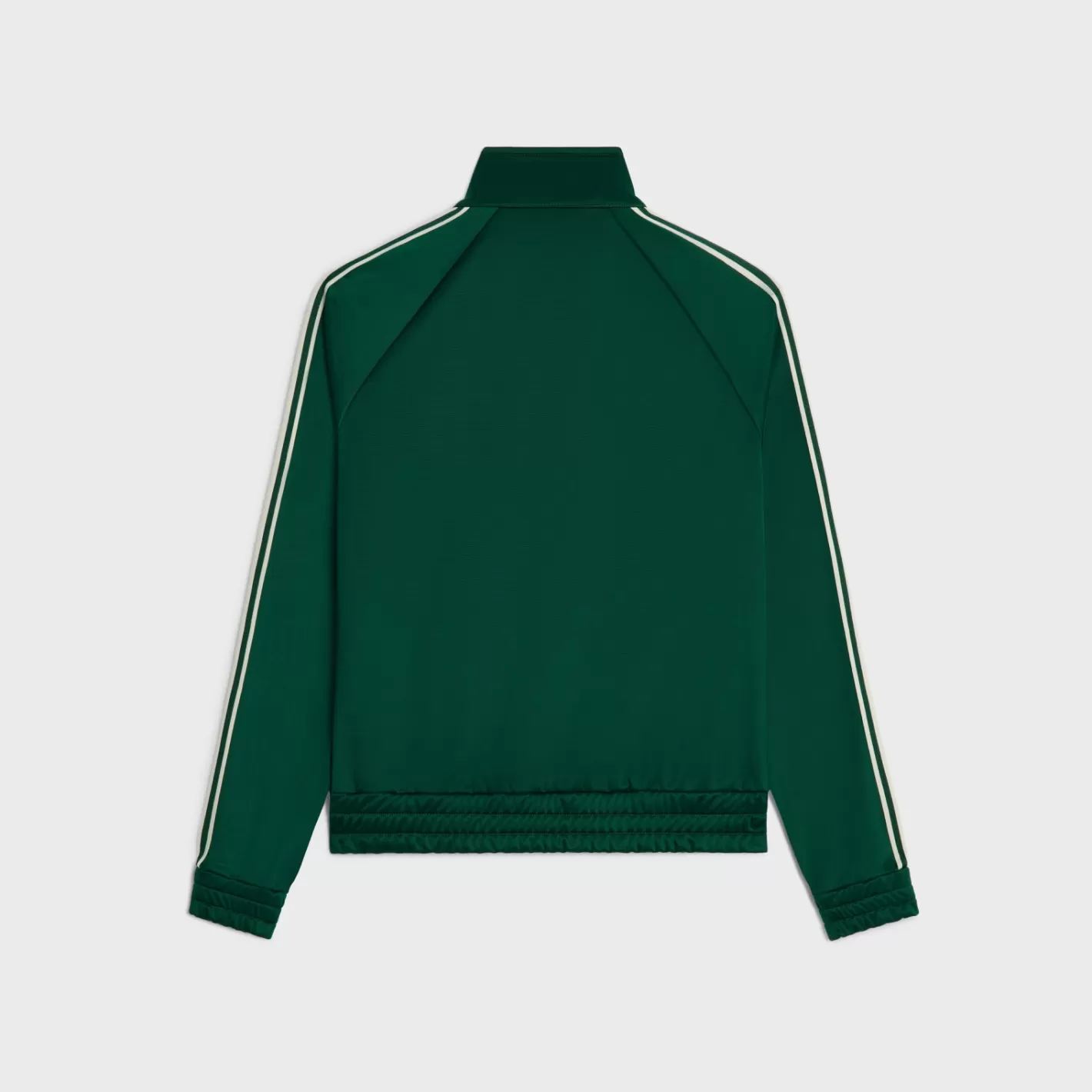 Hot CELINE tracksuit jacket in vintage double jersey VERTBOUTEILLE/OFFWHITE