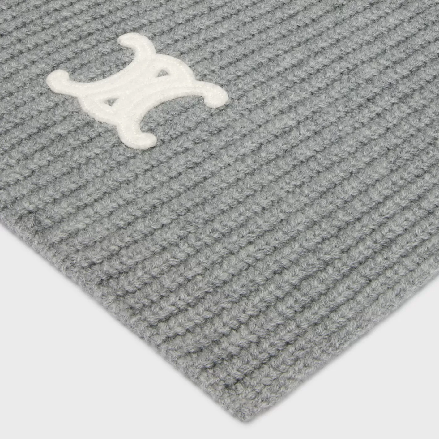 Cheap CELINE triomphe scarf in heritage cashmere MEDIUMGREY