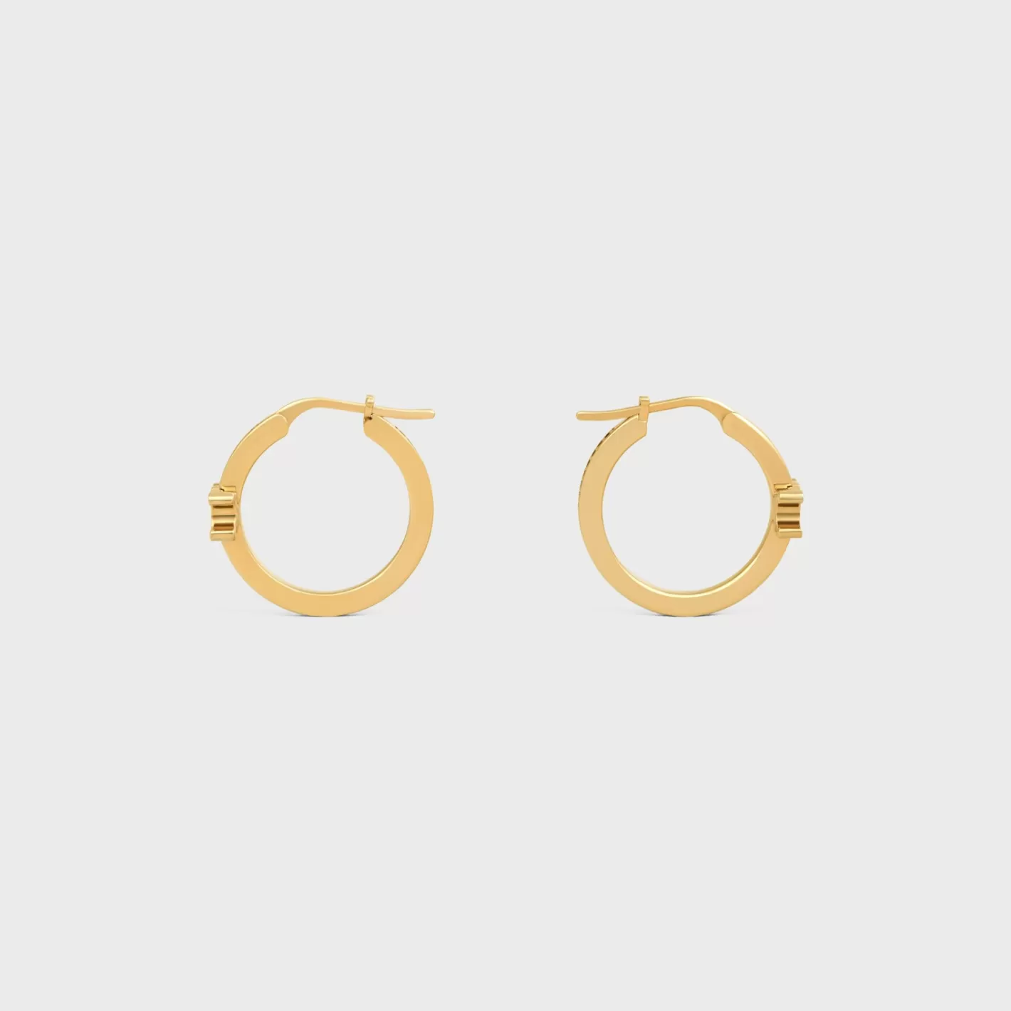 Cheap CELINE Triomphe Sparkle Hoops in Strass and Brass with Finish GOLD
