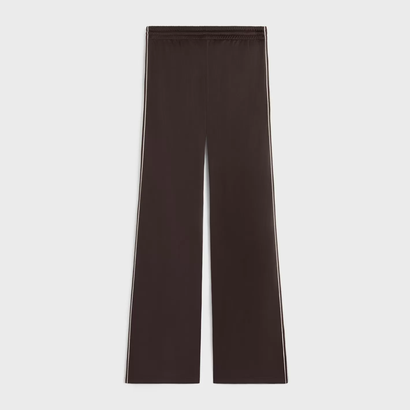 New CELINE vintage tracksuit pants in double jersey DARKBROWN/OFFWHITE